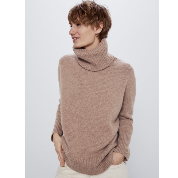 NWT Zara Cashmere Turtleneck Sweater - Picture 3 of 7